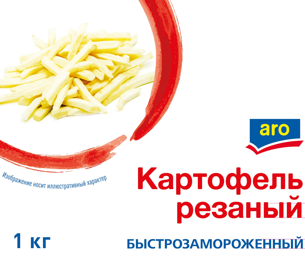 aro Картофель резаный замороженный, 1кг
