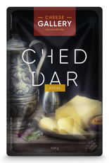 Сыр Cheese Gallery Чеддер белый полутвердый нарезка 50%, 150г