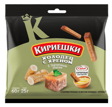 Сухарики Кириешки холодец с хреном с соусом, 60г