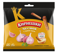 Сухарики Кириешки чеснок с соусом, 60г