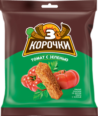 Сухарики 3 корочки томат и зелень, 40г