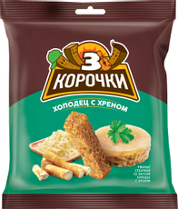 Сухарики 3 корочки холодец с хреном, 40г