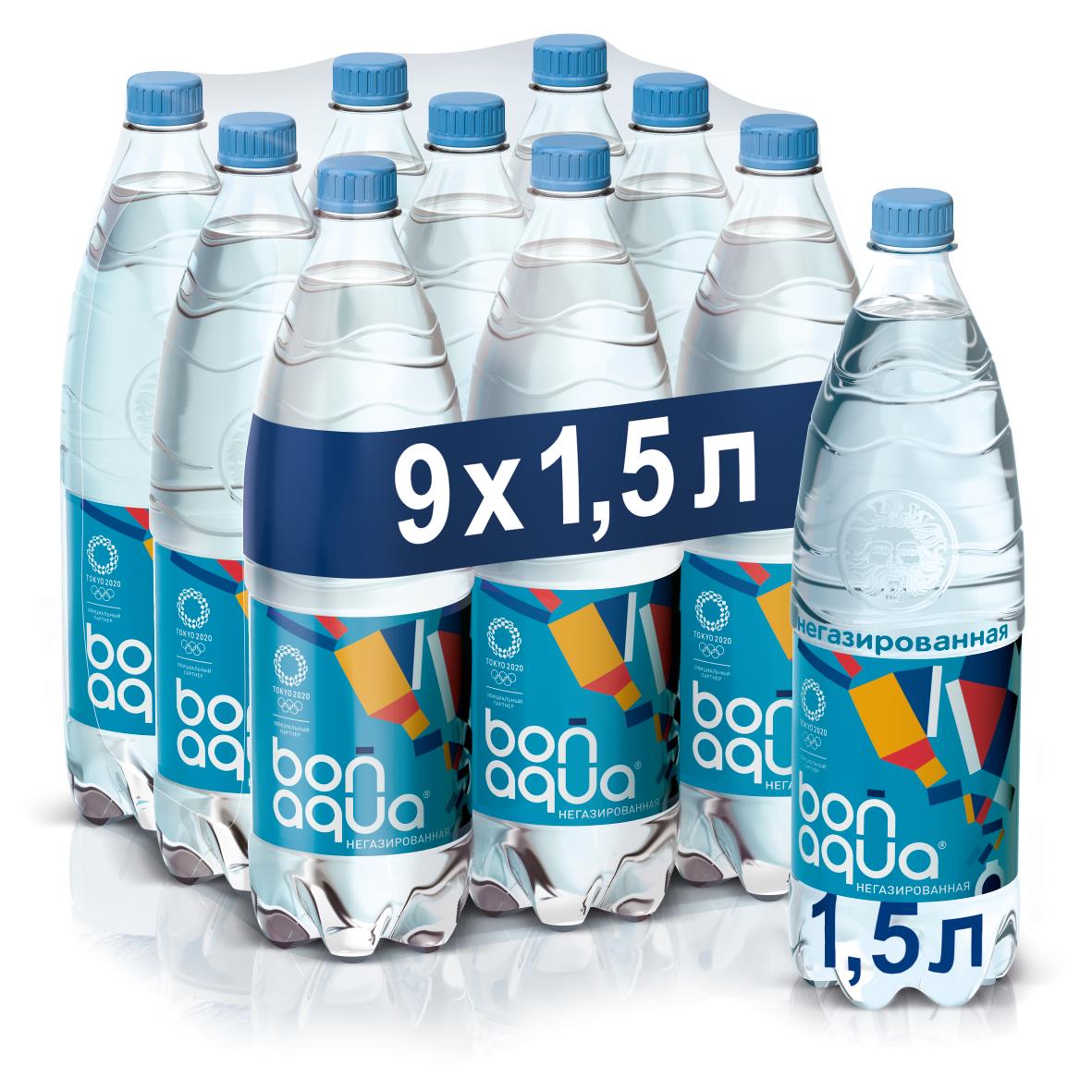 Питьевая вода BONAQUA негазированная, 1,5 л
