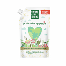 Мыло жидкое Чистая Линия Сила природы Для всей семьи березовое, 500мл