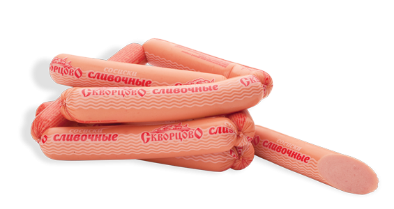 Сосиски Скворцово Сливочные категория Б, ~1кг