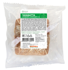 Чиабатта Фабрика здорового питания солодовая с карбонатом, 100г