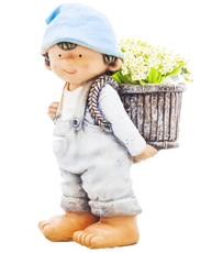 Фигурка Decobraz Мальчик с кашпо, 46 x 19 x 29см