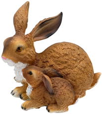 Фигурка Decobraz Зайчиха с зайчонком, 27 x 30 x 21см