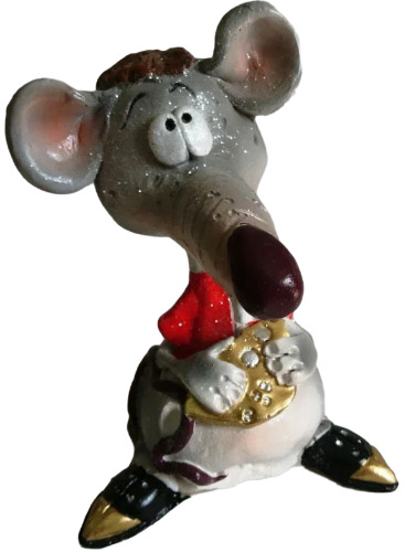 Фигурка Decobraz Мышь с сыром, 21 х 14 х 12см