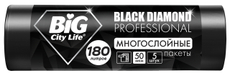 Пакеты для мусора Big City Life Black Diamond 180л 50мкм, 5шт