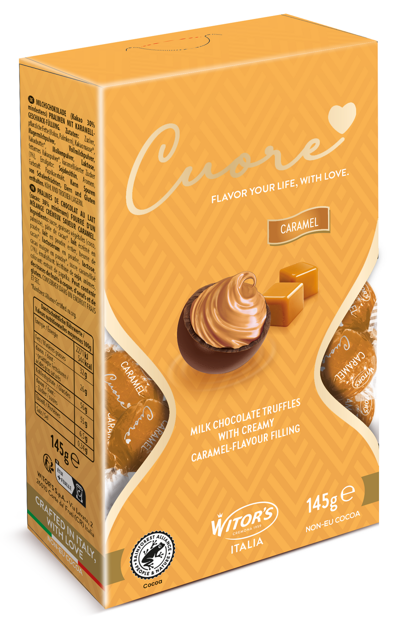 Конфеты Witor's Cuore шоколадные карамель, 145г