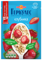 Каша овсяная Русский продукт геркулес клубника, 40г