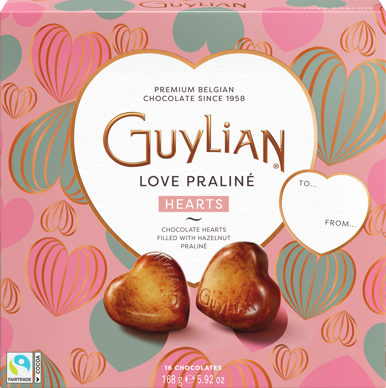 Конфеты Guylian молочный шоколад сердечки, 168г