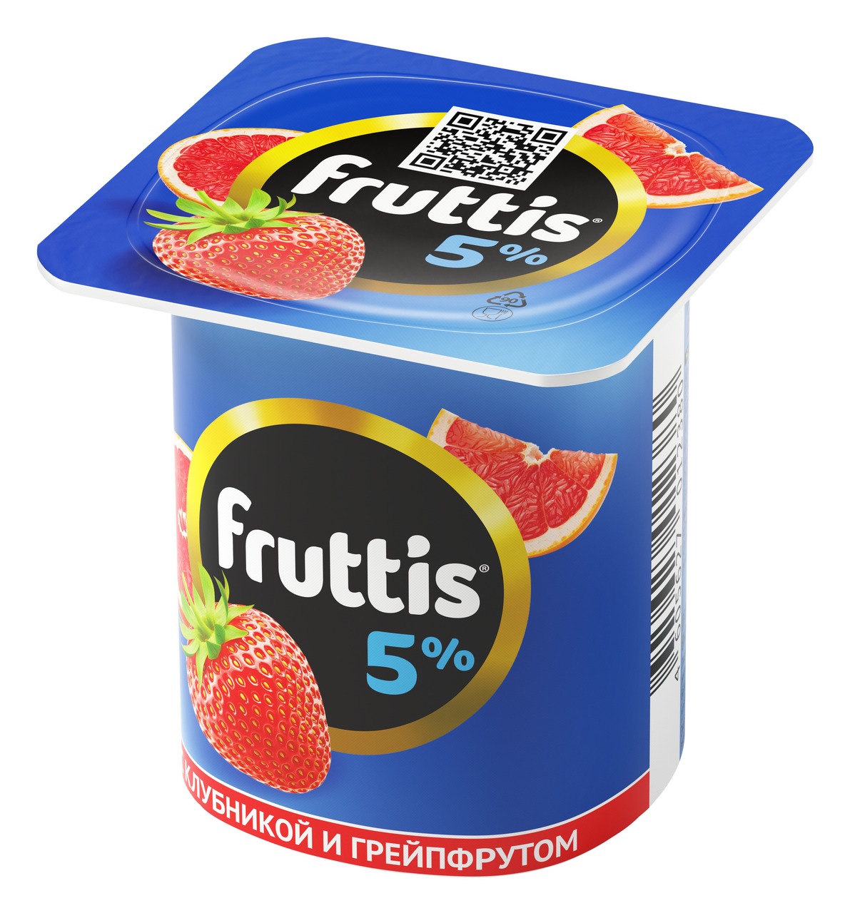 Продукт йогуртный Fruttis клубника и грейпфрут 5%, 115г
