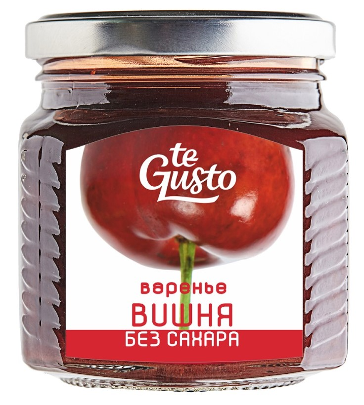 Варенье Te Gusto из вишни без сахара, 300г
