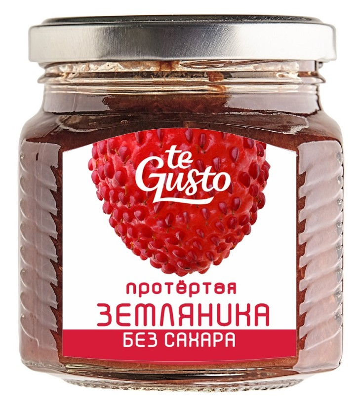Земляника Te Gusto протертая без сахара, 300г