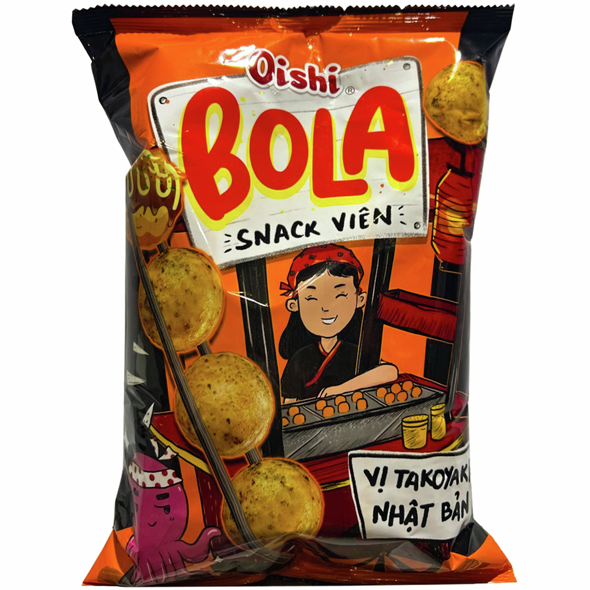 Чипсы-шарики Oishi Такояки, 68г