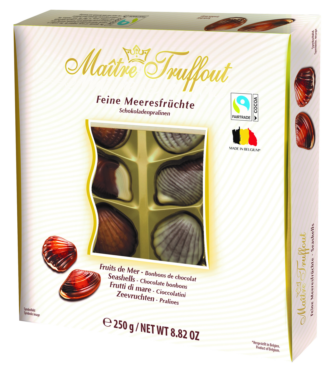 Конфеты Maitre Truffout Sea Shells шоколадные, 250г