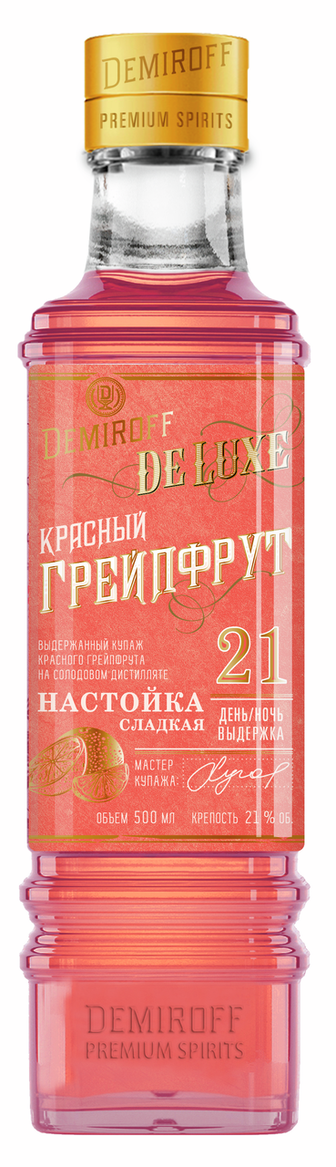 Настойка сладкая Demiroff красный грейпфрут, 0.5л