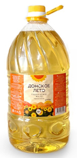 Масло подсолнечное Донское лето рафинированное дезодорированное высший сорт, 5л