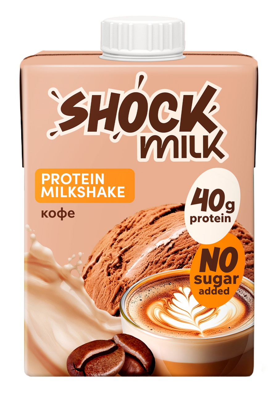Коктейль молочный Shock Milk Protein обезжиренный кофе, 480мл