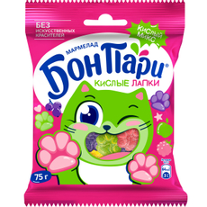 Мармелад жевательный Bon Pari Кислые лапки, 75г