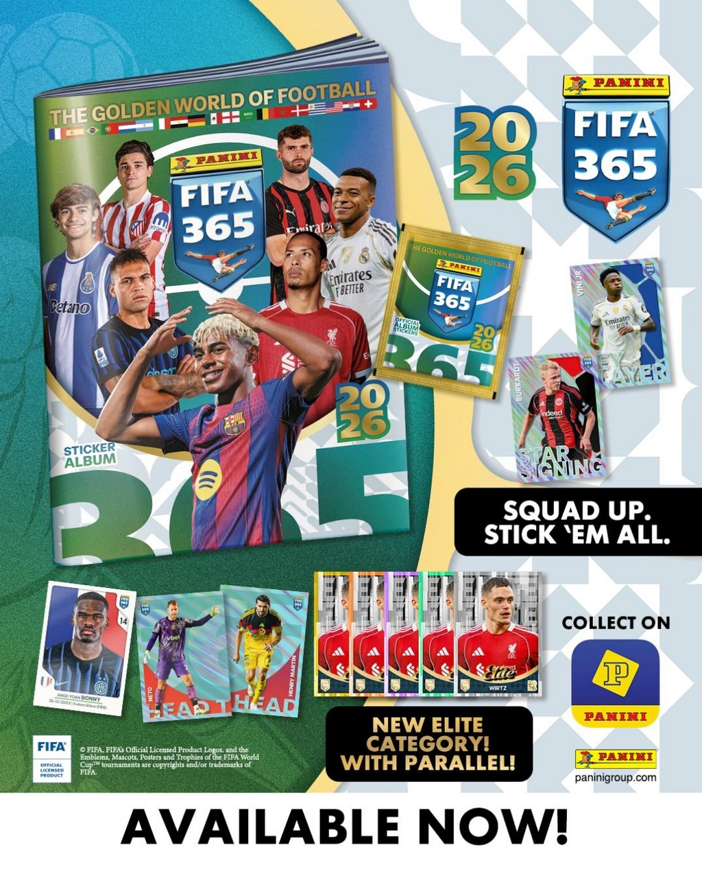 Изображение товара Эко-блистер Panini Fifa 365 2026 оригинальный набор наклеек для коллекции