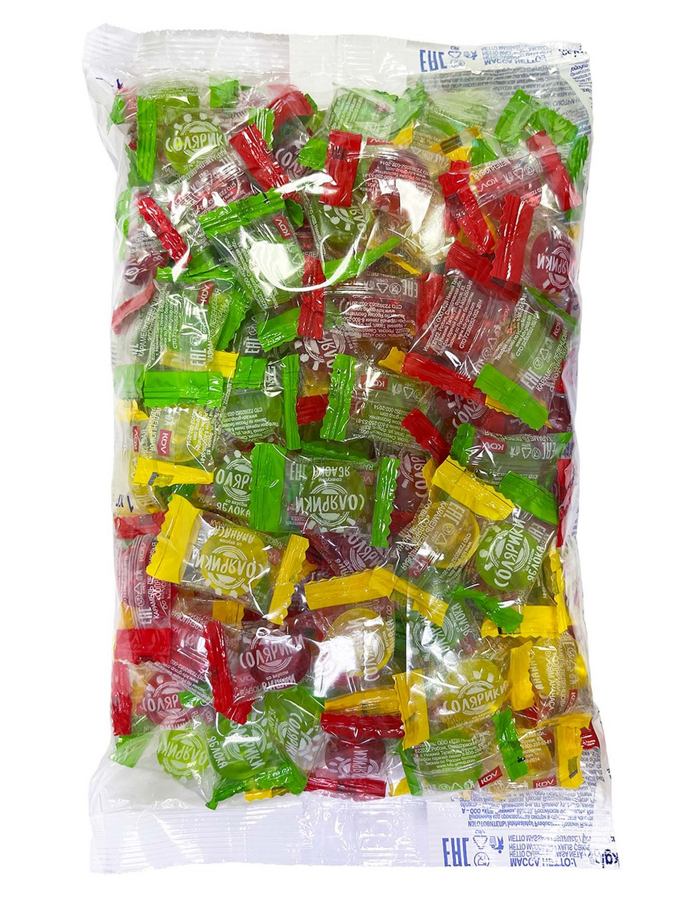Карамель Kdv Солярики ассорти яблоко, вишня и ананас, 1кг