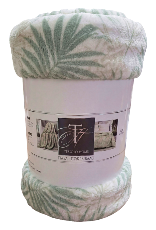 Плед Tessolo home Риеско микровелюр 200г бежевый, 150 х 200см