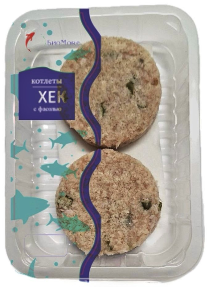 Котлеты из хека с зеленой стручковой фасолью, 200г