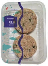 Котлеты из хека с зеленой стручковой фасолью, 200г