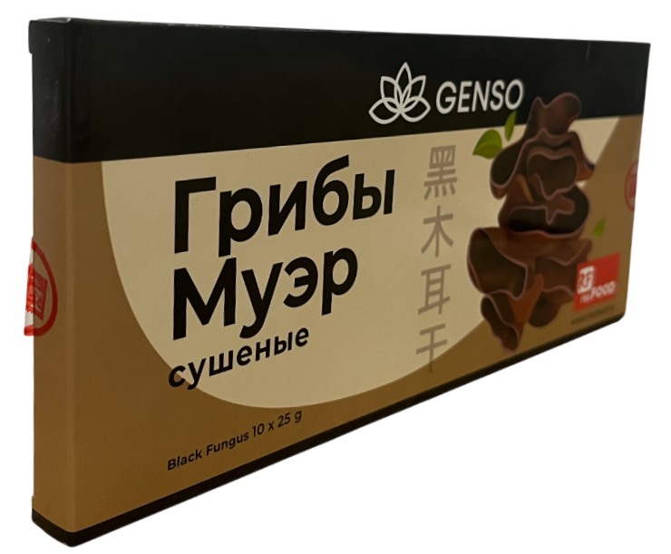 Грибы сушеные Genso Муэр древесные (25г x 10шт), 250г