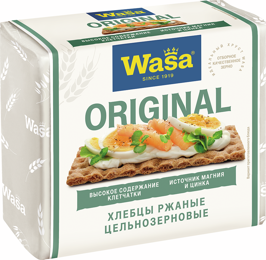 Хлебцы Wasa Original ржаные цельнозерновые, 205г