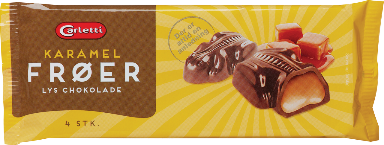 Конфеты шоколадные Carletti Лягушки с карамельной начинкой, 48г