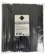 RIOBA Трубочки для коктейля черные 240 мм d8 мм, 150шт