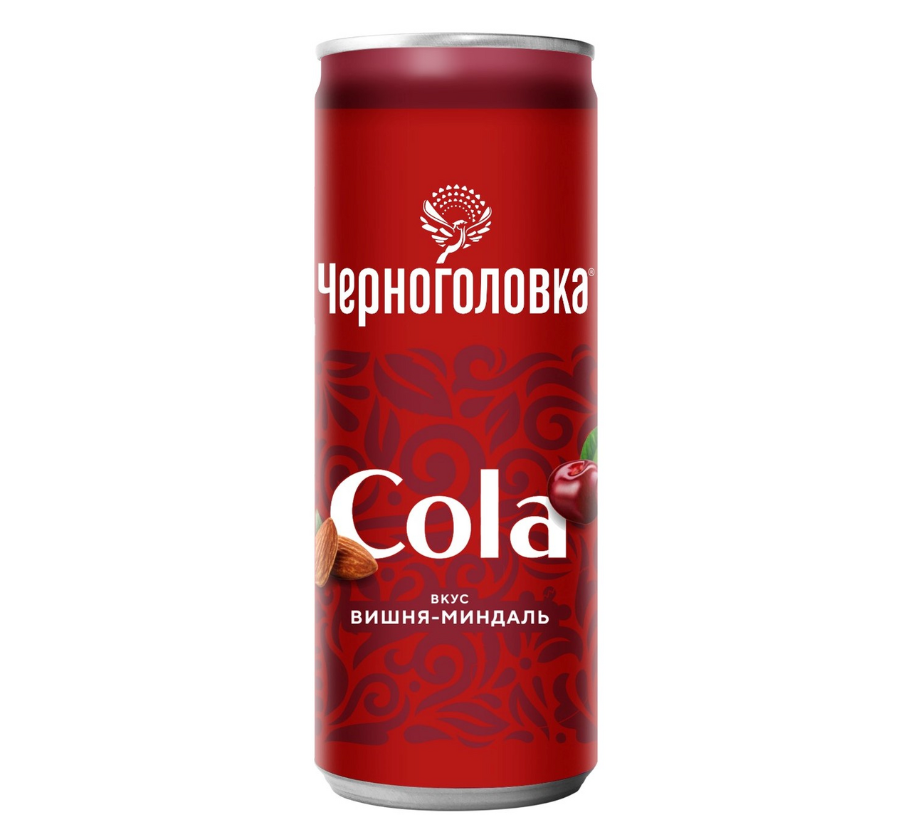 Изображение товара Газированный напиток Черноголовка Колa Вишня Миндаль 0,33л банка