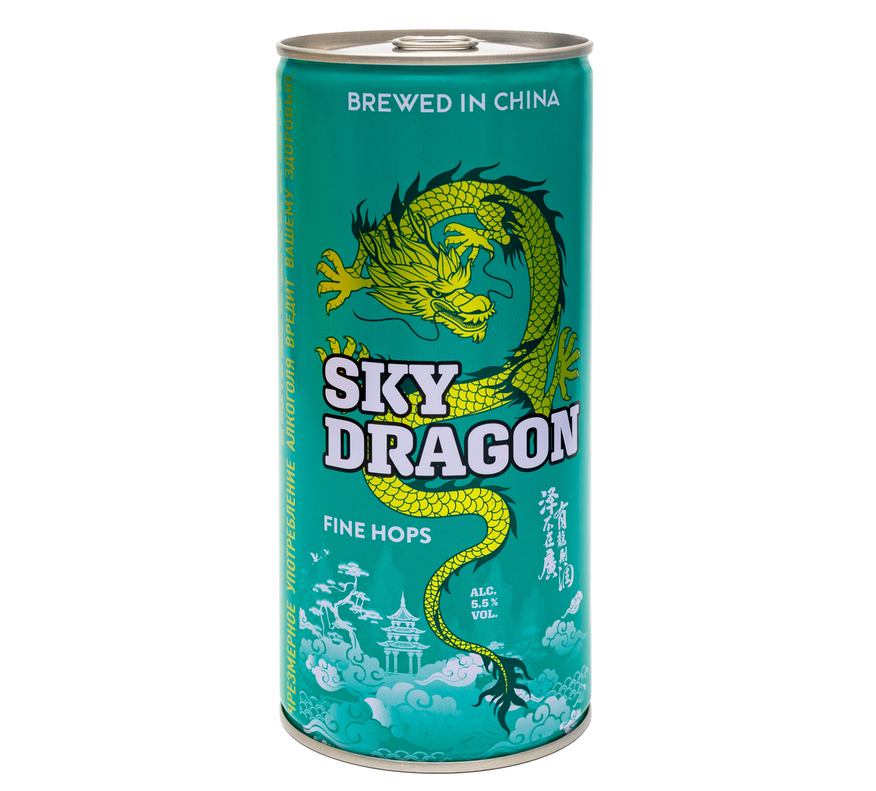 Изображение товара Пиво Sky Dragon Fine Hops светлое нефильтрованное 1л