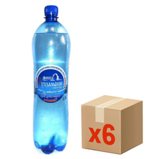 Вода Прозрачная минеральная природная газированная, 1.5л x 6 шт