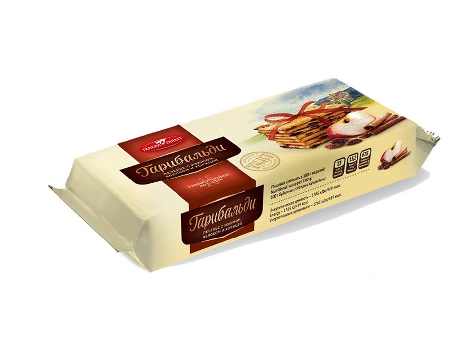 Печенье ГАЛЕРИГАЛЕТТ затяжное с изюмом яблоком и корицей, 180 г