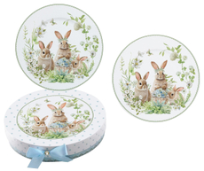 Набор десертных тарелок Sirocco Зайчики в цветах 20см, 2шт