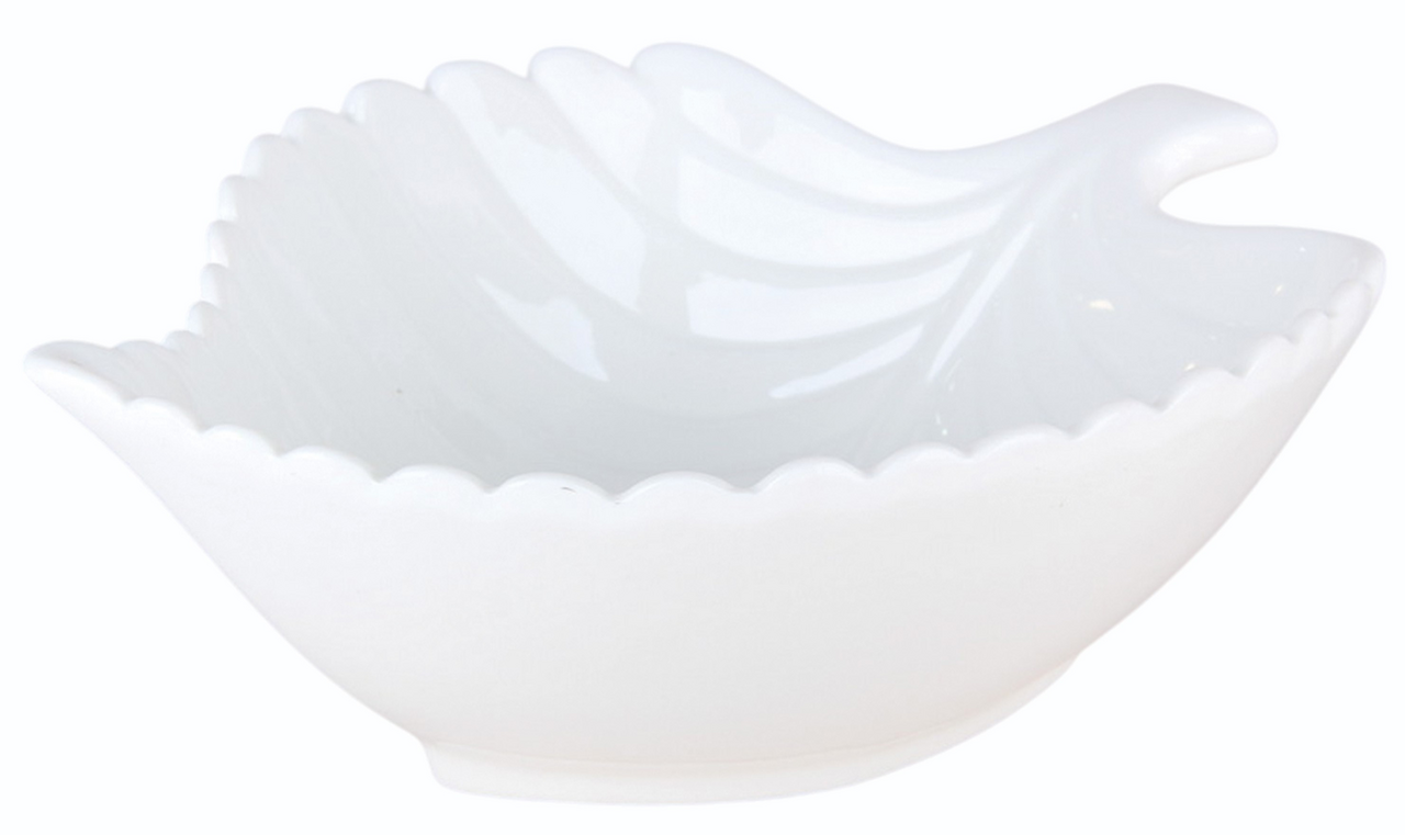 Изображение товара Салатник Коралл Листья из фарфора 24.5х18.5 см для сервировки и использования в микроволновке