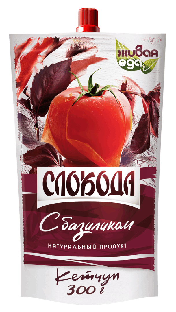 Кетчуп Слобода с базиликом, 300г