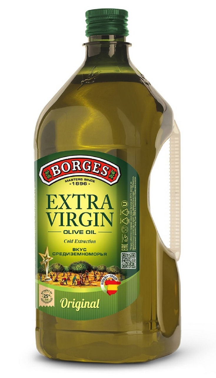 Изображение товара Масло оливковое Borges Extra Virgin 2л — натуральное масло первого отжима Испания