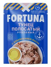Тунец Fortuna полосатый рубленый в масле, 100г