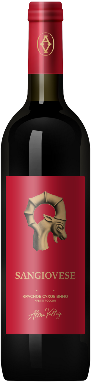 Изображение товара Вино Alma Valley Sangiovese красное сухое, 0.75л