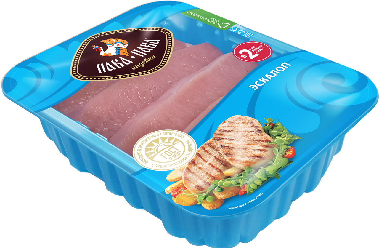 Изображение товара Эскалоп из филе индейки Пава Пава охлажденный, 480г