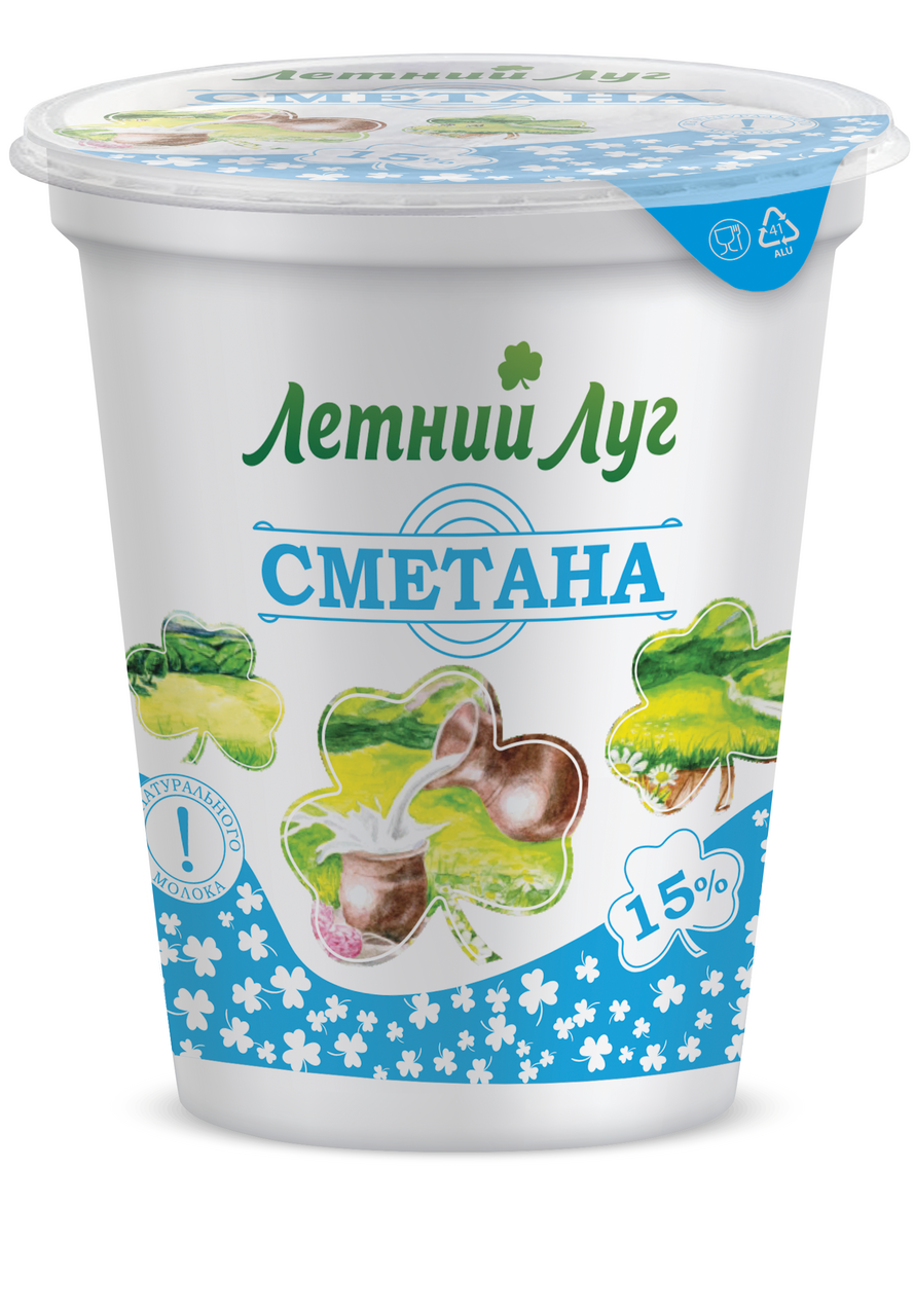 Сметана Летний луг 15%, 400г