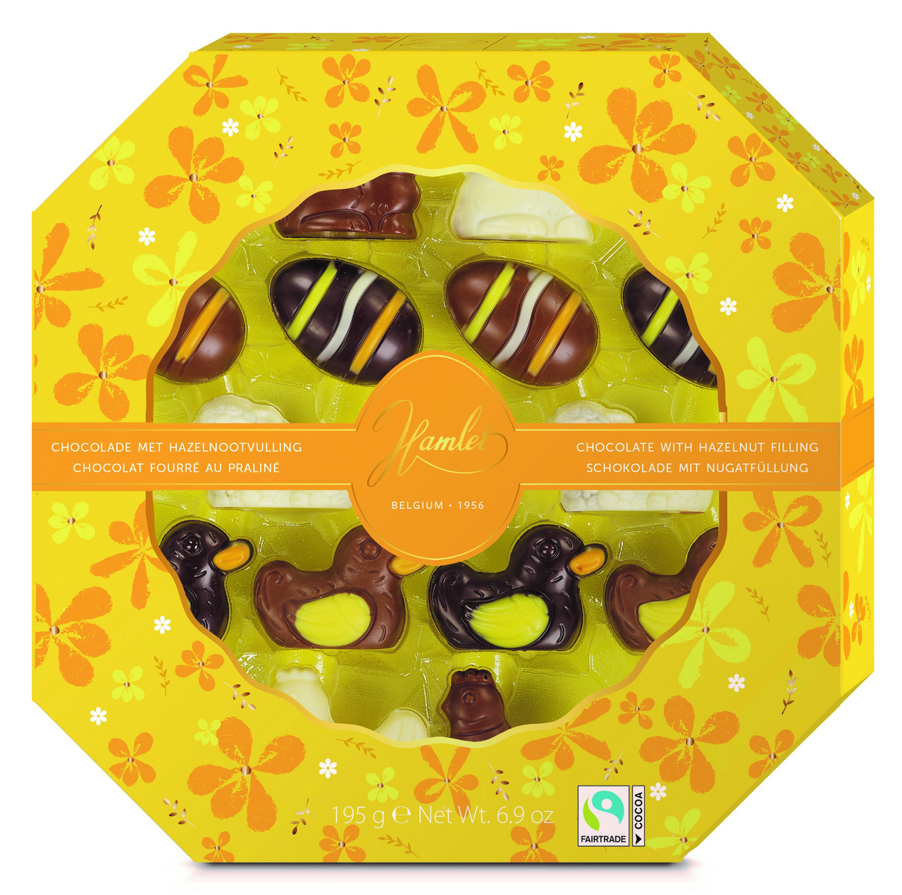 Конфеты Hamlet шоколадные пралине звери и Пасха с окном, 195г