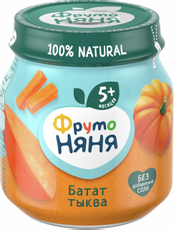 Пюре детское ФрутоНяня батат и тыква, 110г