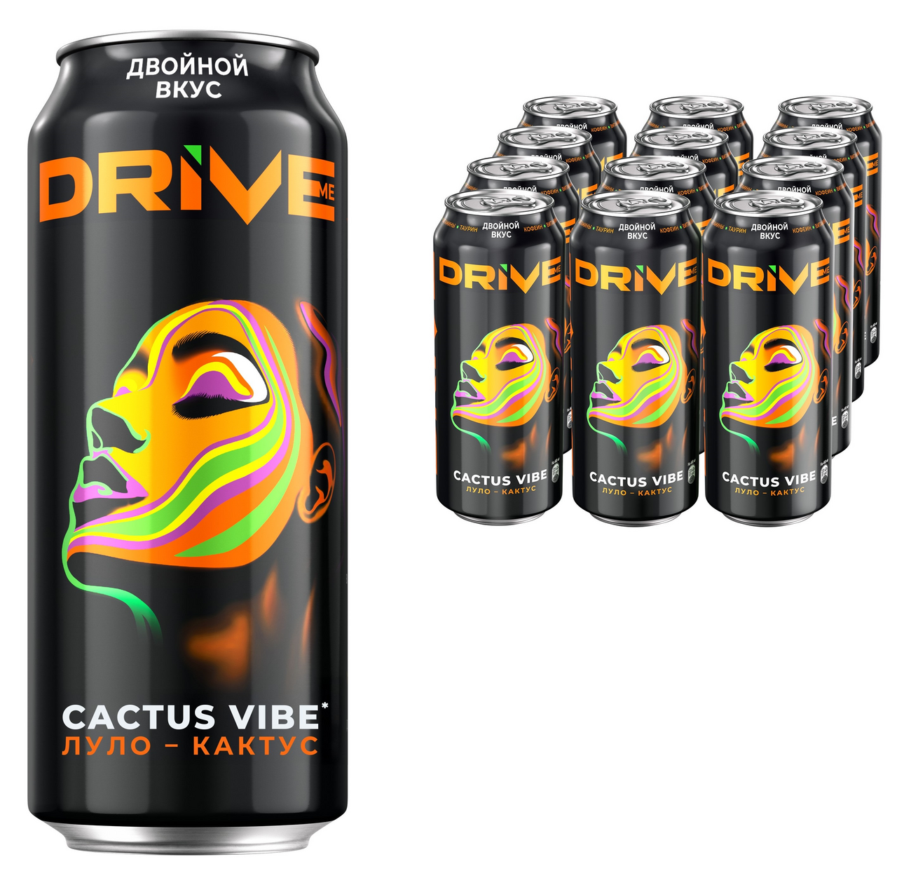 Напиток энергетический Drive Me Экзотическая энергия луло и кактус, 449мл x 12 шт